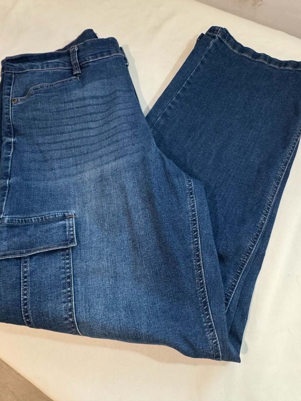 Y2K Cargo Jeans Relaxed Straight Leg Utility Streetwear Women’s Size 16